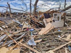 Photo of destroyed home to illustrate grief therapy in Houston Photo by Chandler Cruttenden on Unsplash
